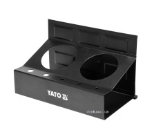 Полка магнитная YATO с 2 большими и 5 малыми отверстиями, 215 x 120 x 130 мм [10]