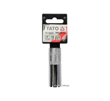 Головка торцевая к "свечам" двигателя YATO: квадрат-1/2", М16, CrV [Блистер] [10/160]