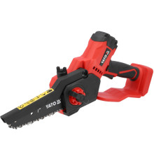 Пила ланцюгова акумуляторна YATO:18 В Li-Ion, шина-7"/17,6 см,31 ланка,безщіткова (БЕЗ АКУМУЛЯТОРА)