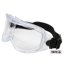 Окуляри захисні YATO прозорі з регульованим еластичним пояском [10/100]