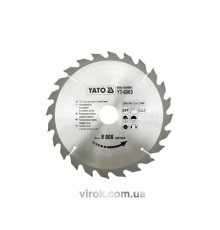 Диск пиляльний победітовий по дереву YATO: 200х30x3.2x2.2 мм, 24 зубці, R.P.M до 8000 1/хв [10/20]