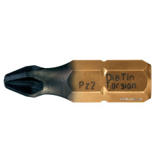 Насадка викруткова USH DIATIN : Pozidriv PZ1 x 25 мм. титанова, алмазне напилення. Уп. 10 шт