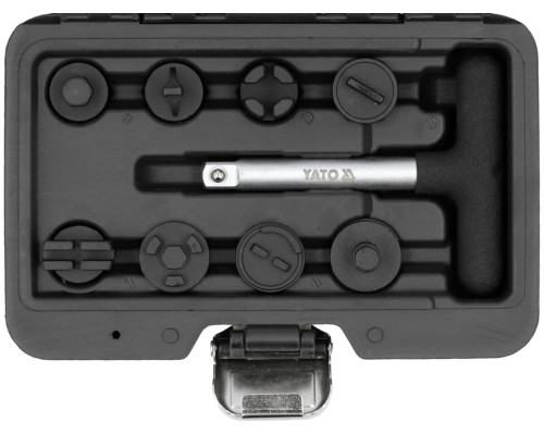 Ключі для пластикових оливозливних пробок YATO: до квадрату- 3/8", 9 шт [20]