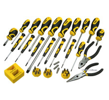 Набор отверток и насадок STANLEY: сумка, плоскогубцы, магнитезатор, 39 элементов.