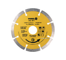 Диск відрізний алмазний сегментний VOREL : SEGMENT Ø= 115 мм [20/200]