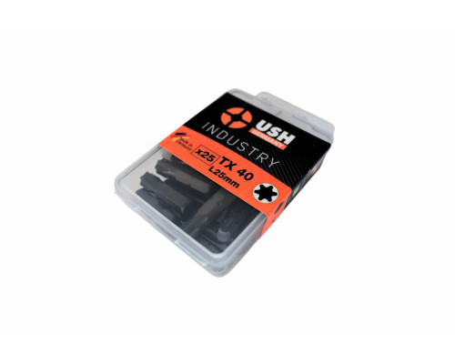 Насадка викруткова USH Industry : TORX T40 x 25 мм, Torsion Уп. 25 шт.