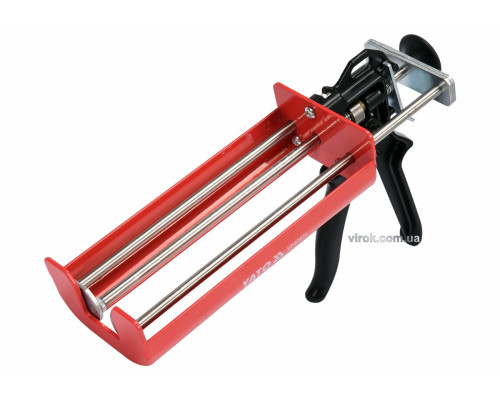 Пистолет скелетный для нанесения герметиков с двойным картриджем YATO : l= 205 мм, w= 95 мм [10]