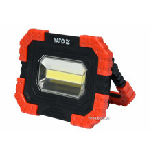 Прожектор діодний, переносний YATO, 10Вт, 680 лм, 3 режими, живл.- 4х АА, 160х120х45 мм, магніт [8]