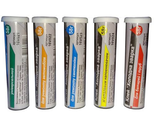 Клей холодна зварка VIROK, Для батарей і труб, 58г. [36/180]