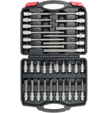 Набір головок торцевих з насадками TORX YATO до квадрату 1/2". T20-T70, l= 55-200 мм, 32 елем. [3]