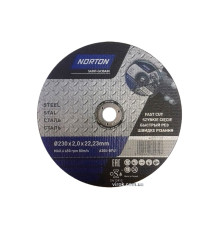 Диск відрізний по металу NORTON-DIY; Ø= 230/ 22,2 мм, h= 3,0 мм
