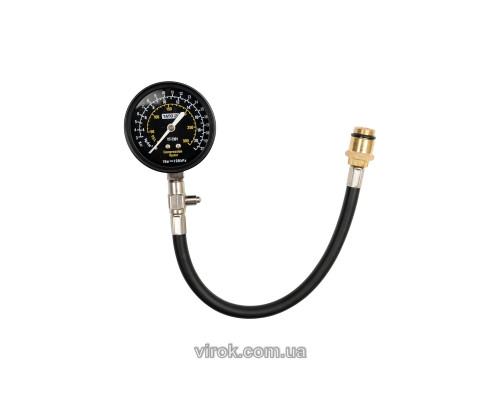 Компрессометр для бензиновых двигателей YATO с ужом и резьбами [12/24]