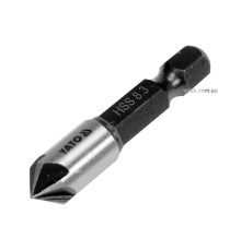 Зенкер конічний по металу YATO : HSS, Ø= 8.3 мм, l= 40 мм, 5 пругів, HEX- 1/4" [50/200]