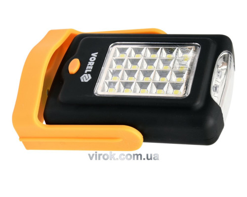 Ліхтар діодний з режимами 20+3 Vorel настільний на шарнірах батарейковий 3ААА х 1,5 В [12/48]