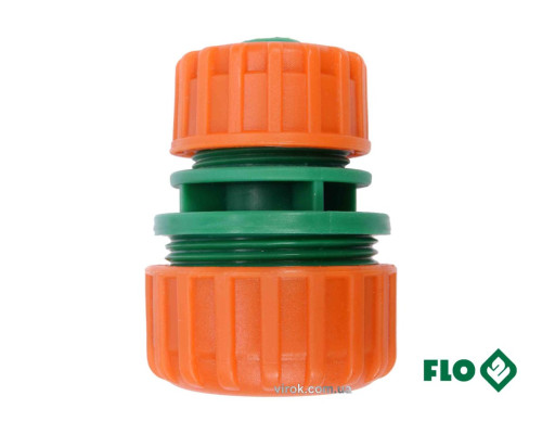 Муфта соединительная 2-х водяных шлангов 1/2"-3/4" FLO пластиковая [30/240]
