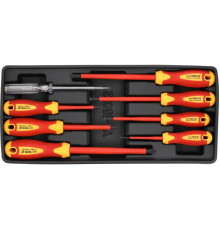 Вклад до інструментальної шафи YATO: викрутки ізольовані до 1000 В з індикаторм напруги 250 В, 8 шт