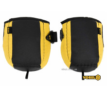 Наколенники защитные VOREL из полиэтилена, желто-черные [20/240]