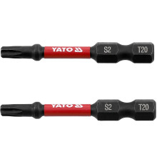 Насадка викруткова ударна YATO TORX T20 х 50 мм. HEX 1/4", 2 шт.[10]