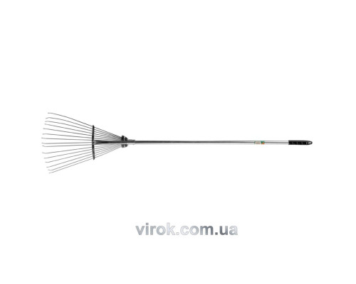 Граблі тип "віяло" дротяні розсувні FLO з держаком, l= 530 мм [24]