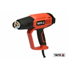 Фен технічний мережевий YATO: 1.6 кВт, 50-650°C, 250-500л/хв, 2 режими, регулятор тем-ри+5насадок[5]