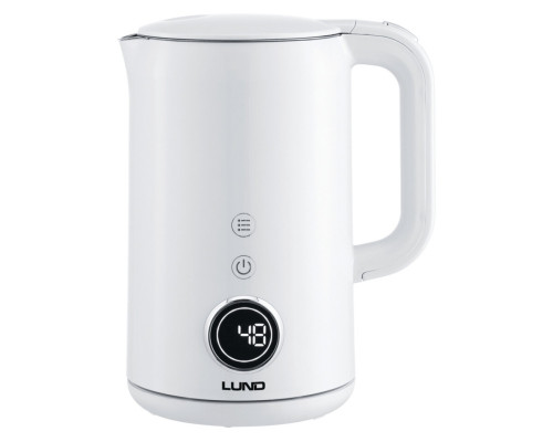 Електрочайник з термостатом з нержавіючої сталі, білий LUND 1,7 л, 2200 Вт, живл від мережі 230 В