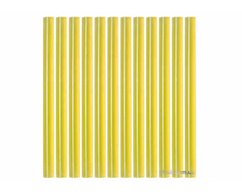 Стержни клеевые YATO желтые: Ø=7,2 мм, L=100 мм, уп. 12 шт. [50]