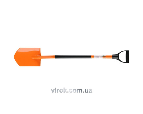 Лопата штикова FLO трапецев. 28х19,5 см з металевим держаком з пластик. захватом [140]