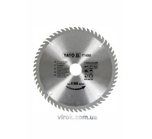 Диск пильный победитовый по дереву YATO: 210х30x3.2x2.2 мм, 60 зубцов, RPM до 8000 1/мин [10/20]