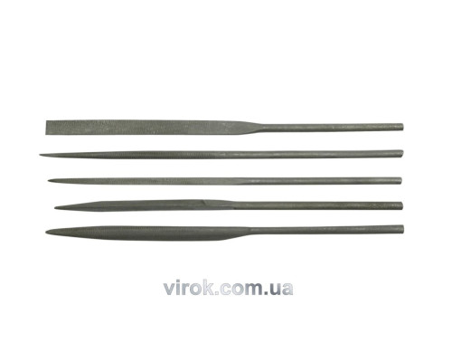 Надфілі VOREL : L= 4,0x160 мм, Без ручки, Набір 10 Шт/Уп. [25/100]