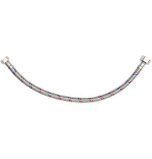 Шланг водопровідний з опліткою з нерж сталі FALA l= 400мм, Ø= 8/12, з'єднання F-1/2" х F-3/8" 1 МПа