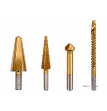 Свердла універсальні різновидні по металу STHOR: HSS 4241, 8-20мм, 4-12мм, 12.4мм, 6х90мм, 4 шт.[25]