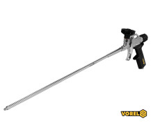 Пистолет для нанесения монтажной пены VOREL : L= 500 мм, алюминиевый, с удлиненным соплом [20/160]