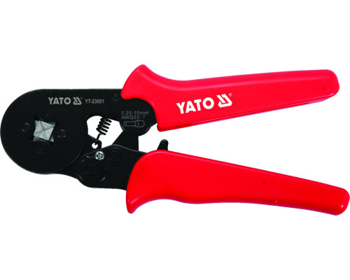 Кліщі для обтискання і зачистки проводів YATO, L= 175 мм, AWG 23-7; 0,25-10 мм² [10/40]