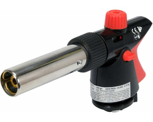Горелка газовая YATO : цанговое соединение. PIEZO. 360°. до 2 кВт. t= 1300 ºC (EN417) [20/80]