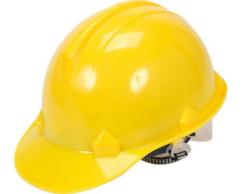 Каска для захисту голови VOREL жовта з матеріалу HDPE [30/120]