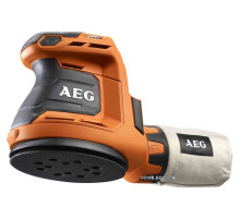 Шліфмашина ексцентрикова орбітальна акумул. AEG: Li-Ion 18 В, платформа Ø=125 мм, амплітуда- 2.4 мм