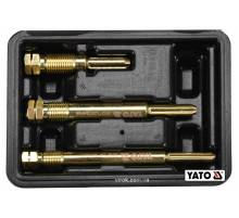 Набір для очистки гнізд свічок розжарювання YATO : M10 x 1 мм, M12 x 1.25 мм, Cr-V, 3 шт + кейс [10]