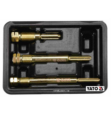 Набор для очистки гнезд свечей накаливания YATO: M10 x 1 мм, M12 x 1.25 мм, Cr-V, 3 шт + кейс [10]