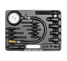 Компрессометр для дизельных двигателей YATO: 7 МПа, со снаряжением, 16 шт + кейс [5]