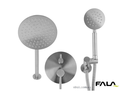 Душовий комплект прихований в стіні STEELY R FALA : 2 функції, шланг- 1.5 м [4]