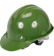 Каска для захисту голови VOREL зелена з матеріалу HDPE [30]