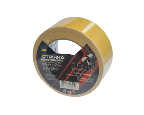 Двостороння стрічка VIROK на тканинній основі 50мм х 25м [40]