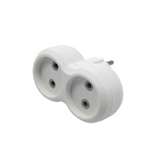 Вилка розгалужувальна електромережева VIROK 16А/250V на 2 гнізда без заземлення