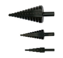 Сверла конические ступенчатые по металлу YATO Ø= 4-12; 4-22; 6-38 мм, материал HSS 4241, 3 шт. [6/24]