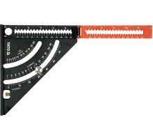 Кутник алюмінієвий зі стопкою- 140 мм, 90°-45°-45° YATO l= 210/290 мм з транспортиром [6/24]