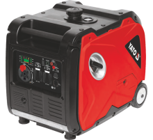 Генератор струму бензиновий інверторний YATO: P= 3.8 кВт, U= 230 В (AC) і 12 В 8,3А (DC), бак- 8.5 л