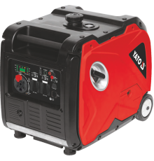 Генератор струму бензиновий інверторний YATO: P= 3.8 кВт, U= 230 В (AC) і 12 В 8,3А (DC), бак- 8.5 л