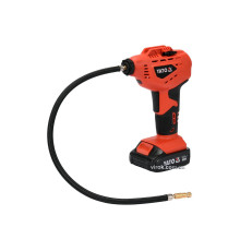 Компресор акумуляторний YATO: Li-Ion 1В, 2 Агод, 1 MPa, 14 л/хв, кабель- 50см, зарядн. пристрій [5]