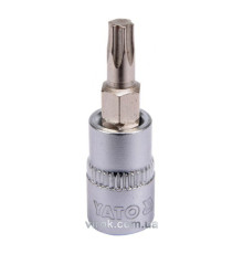 Головка торцева YATO квадрат 1/4 "TORX" Т25, L= 37 мм [150/600]