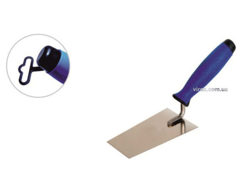 Кельма трапецевидна з нержавійки PROFI , двокомпонентна ручка, 160 мм , ТМ VIROK